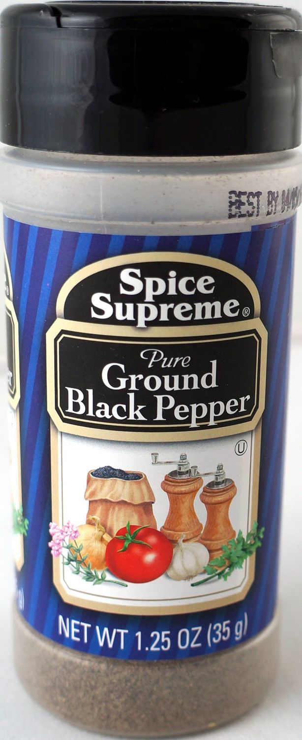 Spice supreme ground black pepper - 1.25 oz
