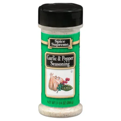 Spice supreme garlic and pepper seasoning- 7.25 oz
