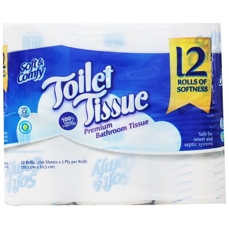 Soft and comfy toilet tissue - 12 rolls