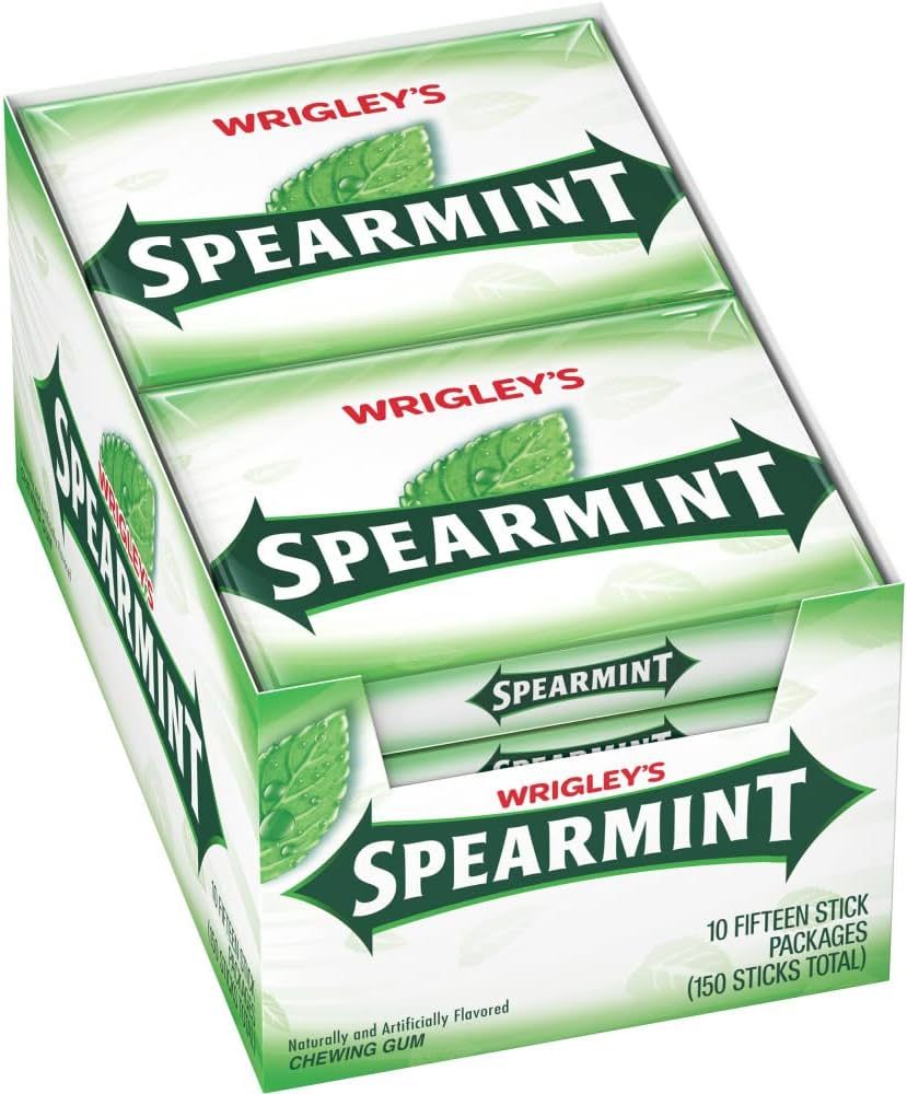 Spearmint chewing gum