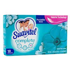 Suavitel dryer sheets - 18ct/20ct pack