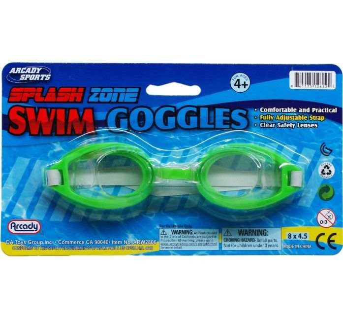 Swim goggles splash zone