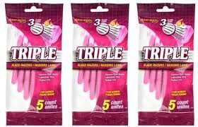 Universal 3blade razors with 3 cartridges woman