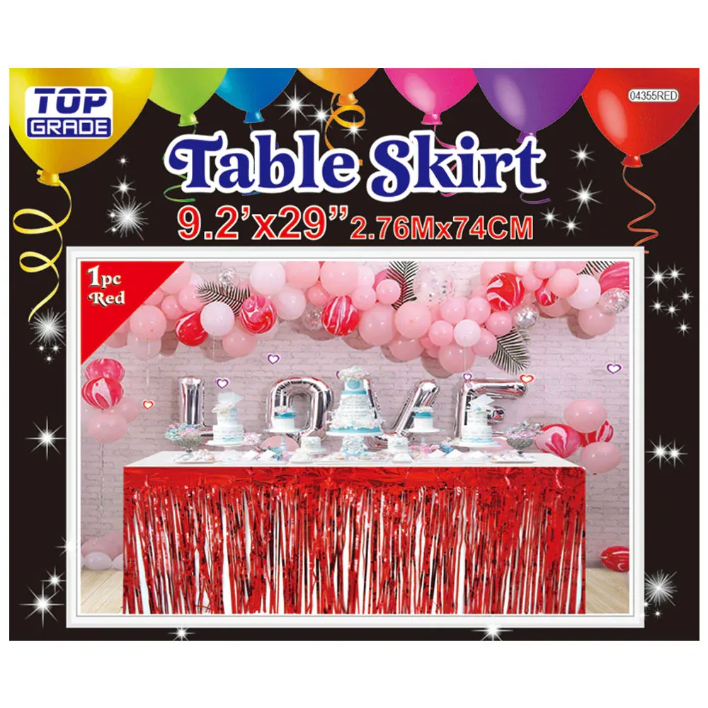 Table skirt foil tinsel - 9.2’x29”