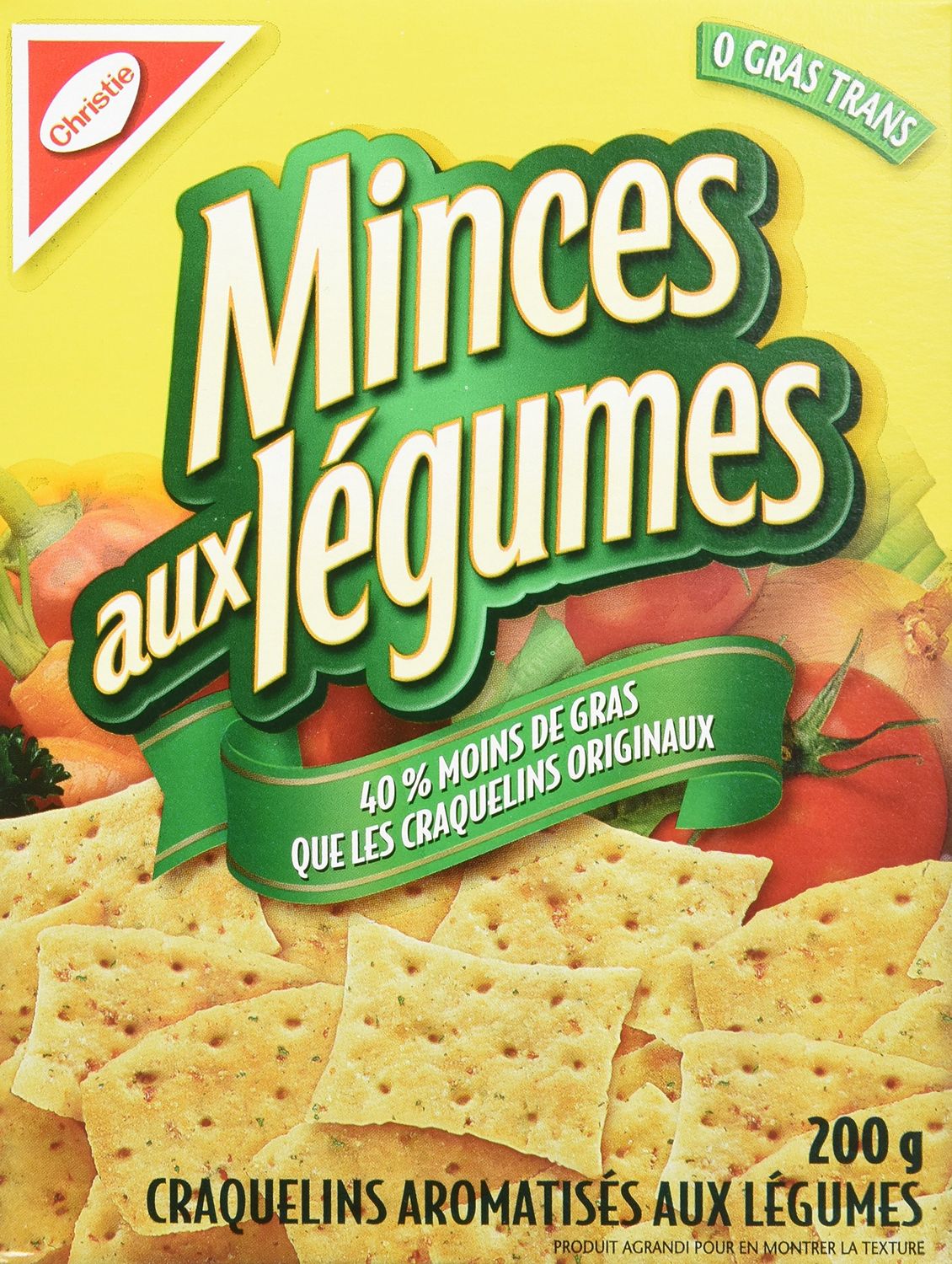 Thin vegetable snack crackers - 7oz