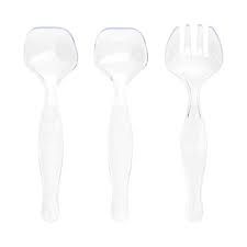 Universal clear serving fork - 3ct