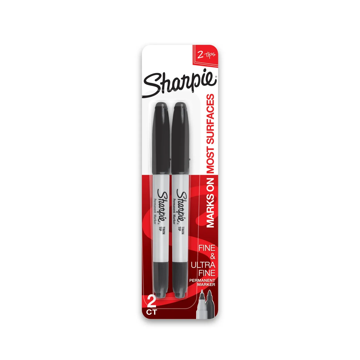 Twin tip permanent markers - 2pc