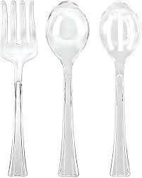 Universal clear serving spoon - 3ct
