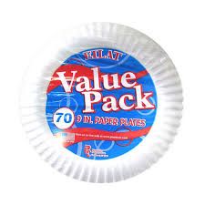 Value pack paper plates - 9 inch 70 count