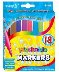Washable marker - 18pc