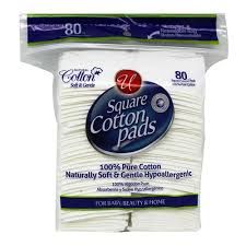Universal square cotton pads - 80ct