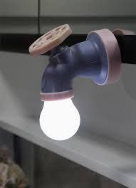 Wall mounted faucet lamp