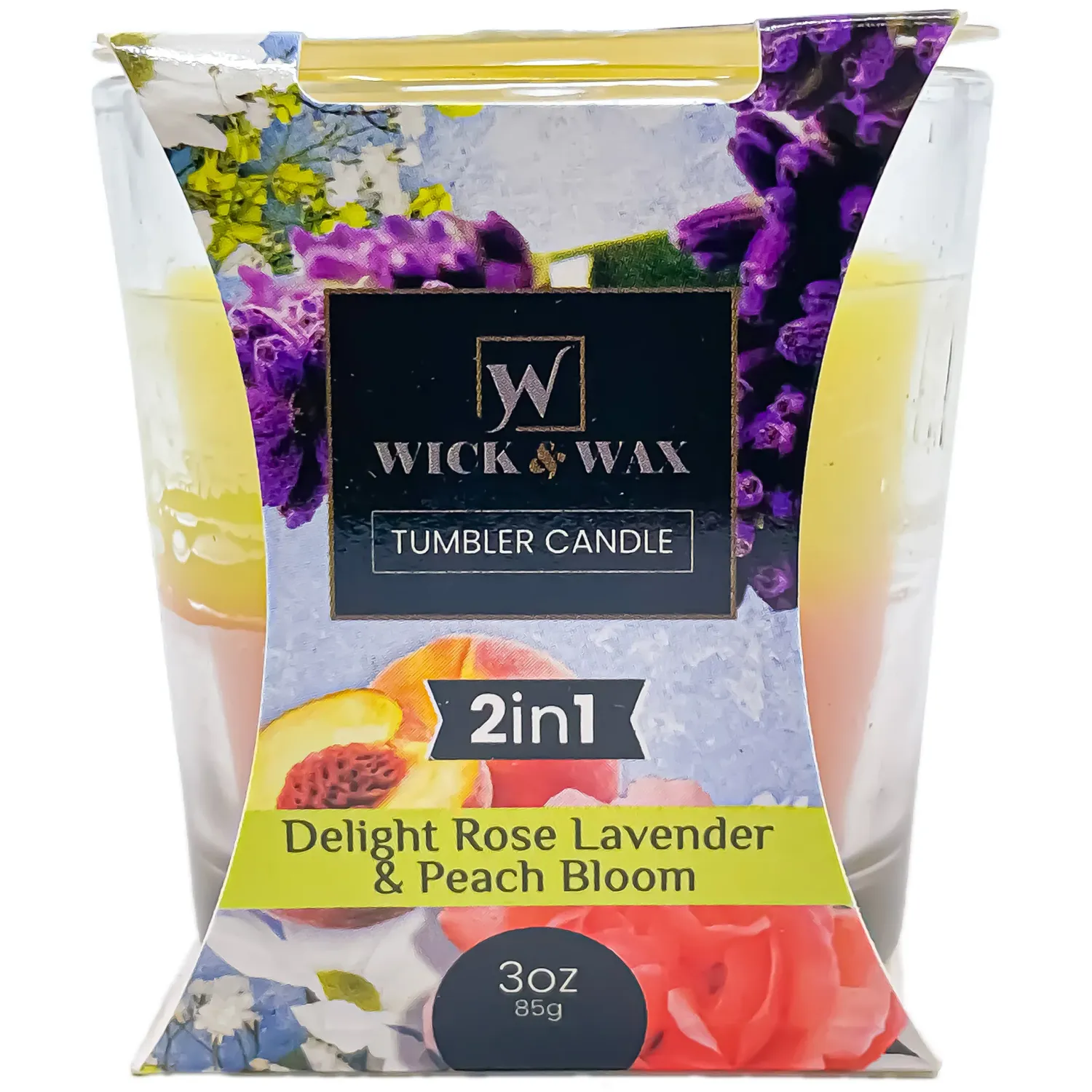 Wick wax jar candle - 3.5 oz