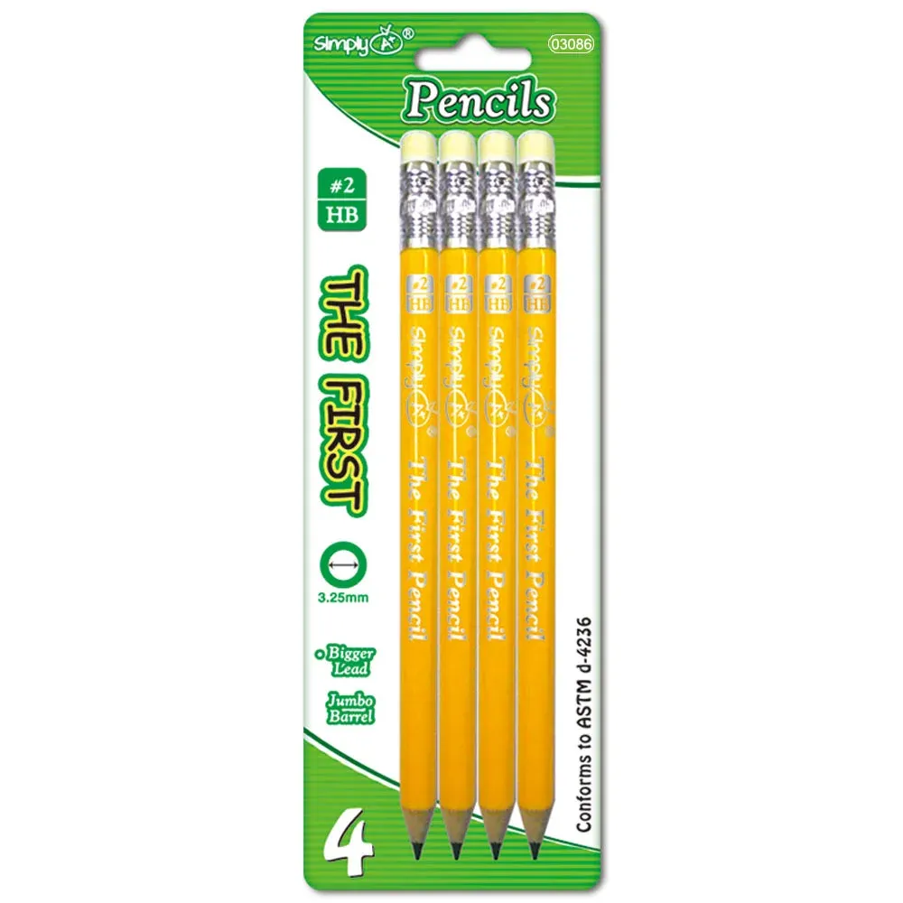 Pencils jumbo - #2 HB 4ct