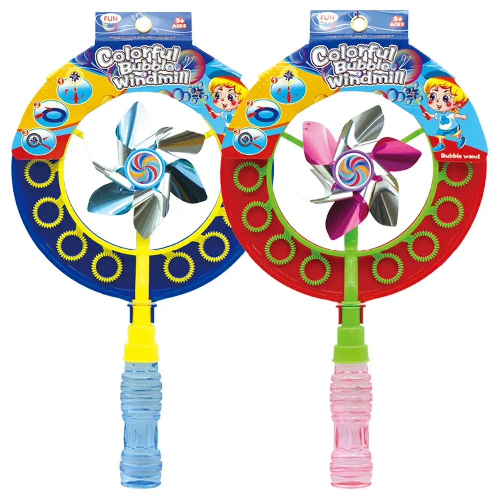 Bubble wand windmill blast