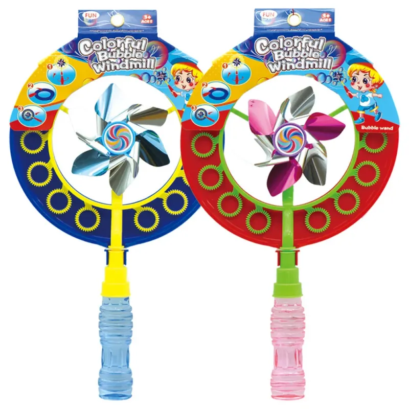 Bubble wand windmill blast