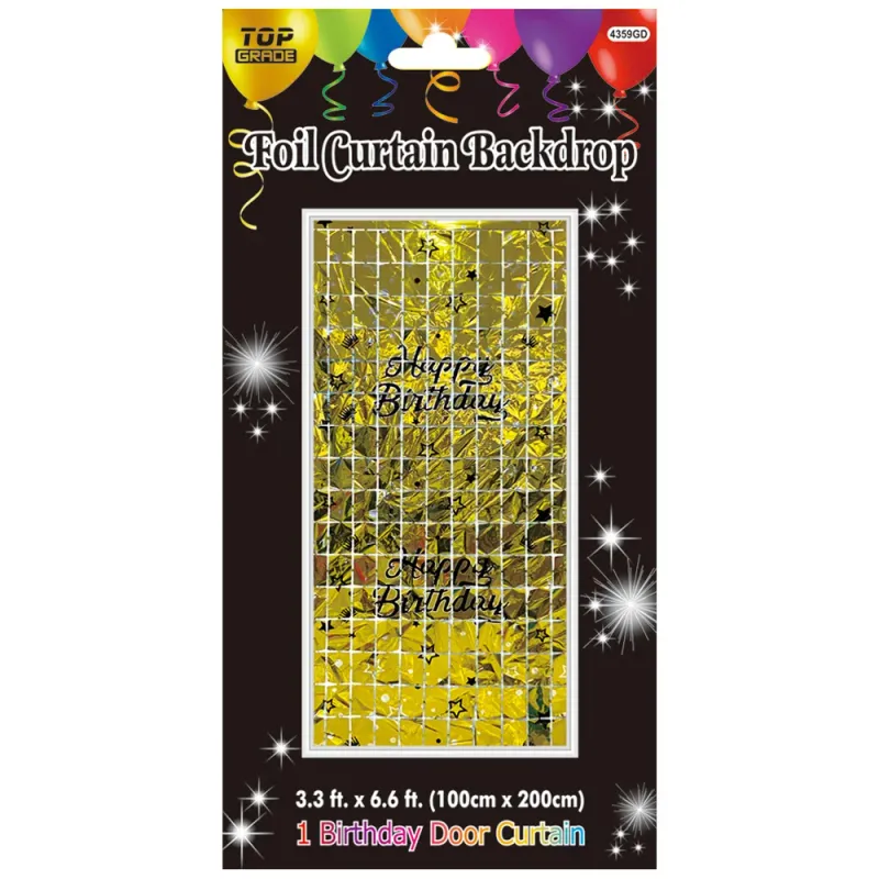 Foil curtain backdrop - 3.3ft x 6.6ft