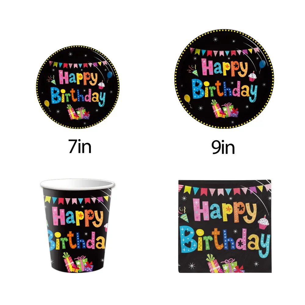 Party Paper tableware - Black