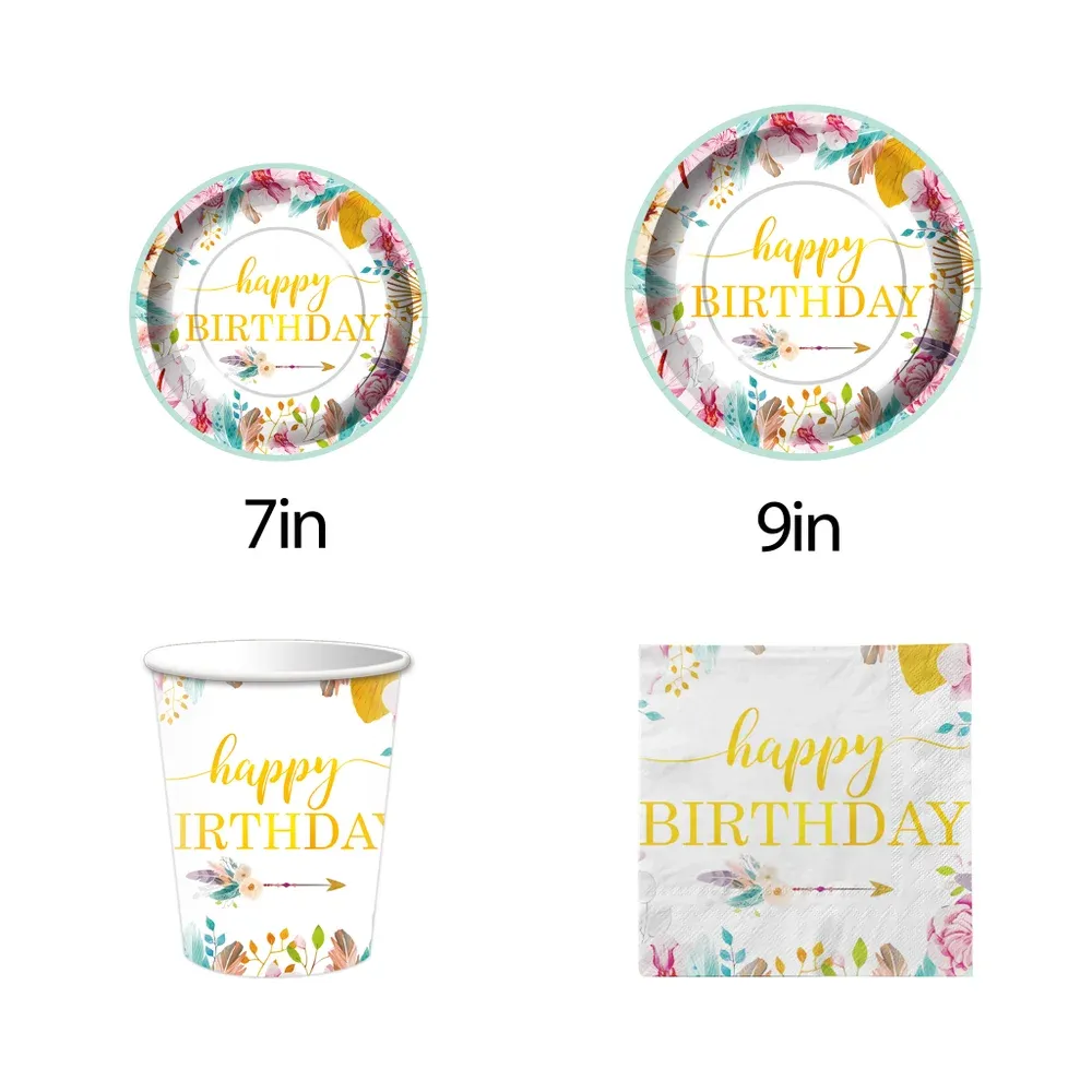 Party papper tableware - white