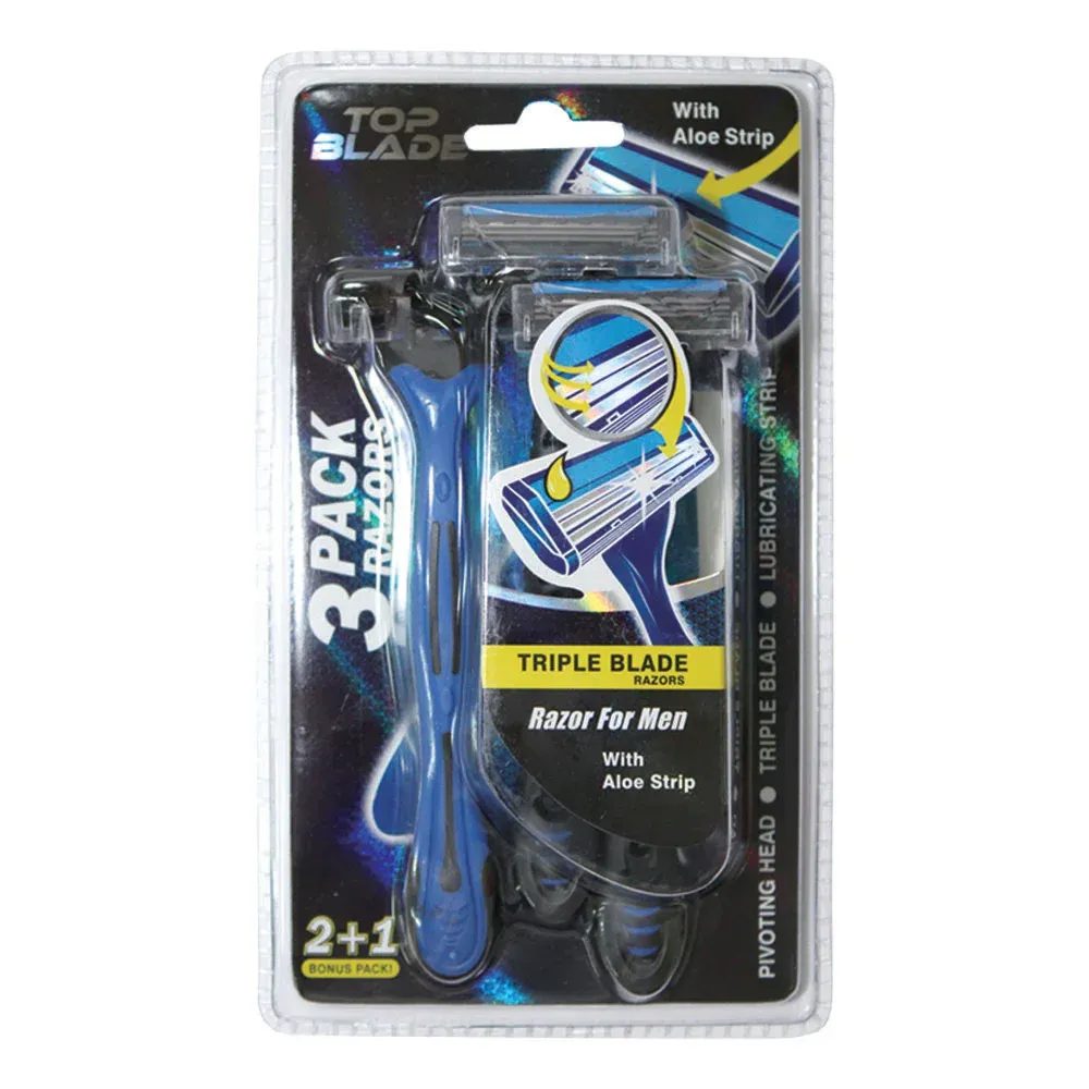 Top blade 3 pack razor