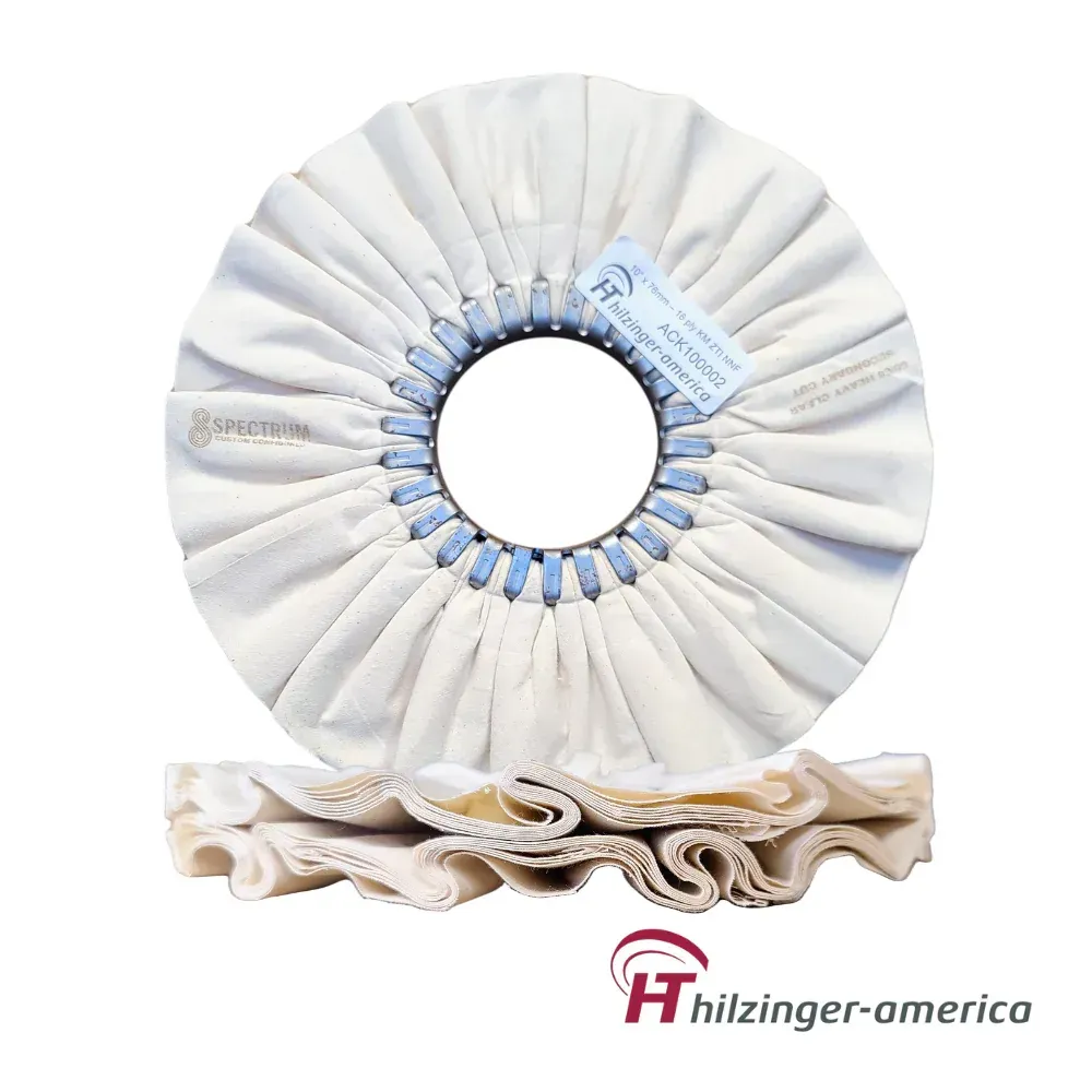 10" x 3" Premium 60/60 Heavy Weight Clear Mill Secondary Cut Airway Buffing Wheel (#4, 16 ply)
