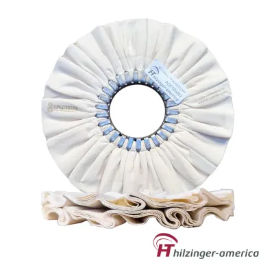 Premium 60/60 Heavy Weight Clear Mill Secondary Cut Airway Buffing Wheel (#4, 16 ply) 10" x 3"