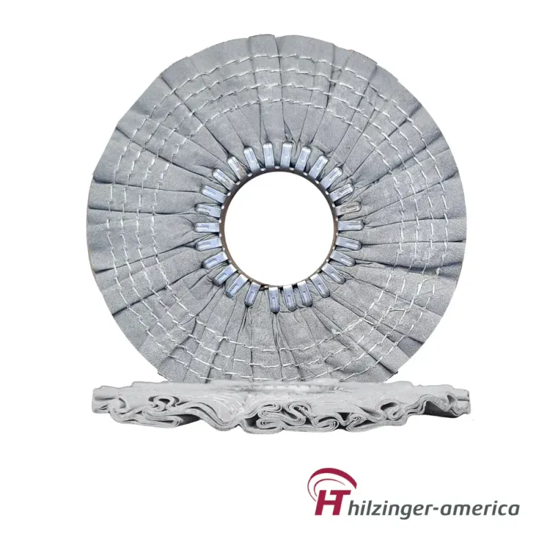 Grey Heavy Cut Checker Plate Airway Buffing Wheel (#5, 12 Ply)