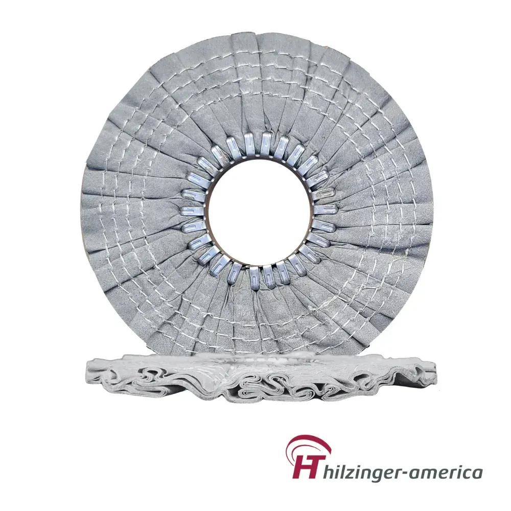 Grey Heavy Cut Checker Plate Airway Buffing Wheel (#5, 12 Ply)