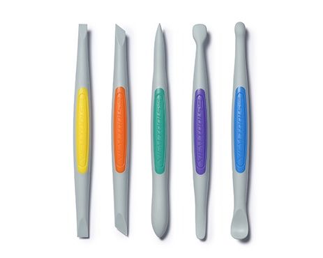 CLAY FINISHING TOOLS - MEDIUM FELX FRIM 5PCS SET