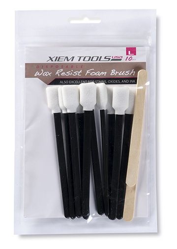 Wax Resist Foam Brush - LG 0.6” (10pcs)
