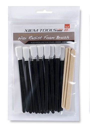 Wax Resist Foam Brush - SM 0.25” (10pcs)