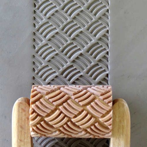 LARGE HANDLE ROLLER - BASKET WEAVE