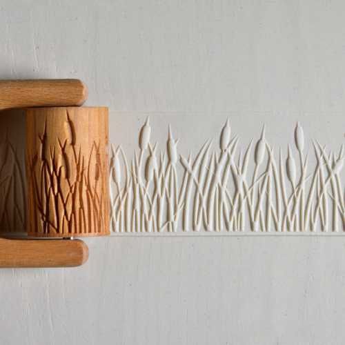 LARGE HANDLE ROLLER - CATTAILS