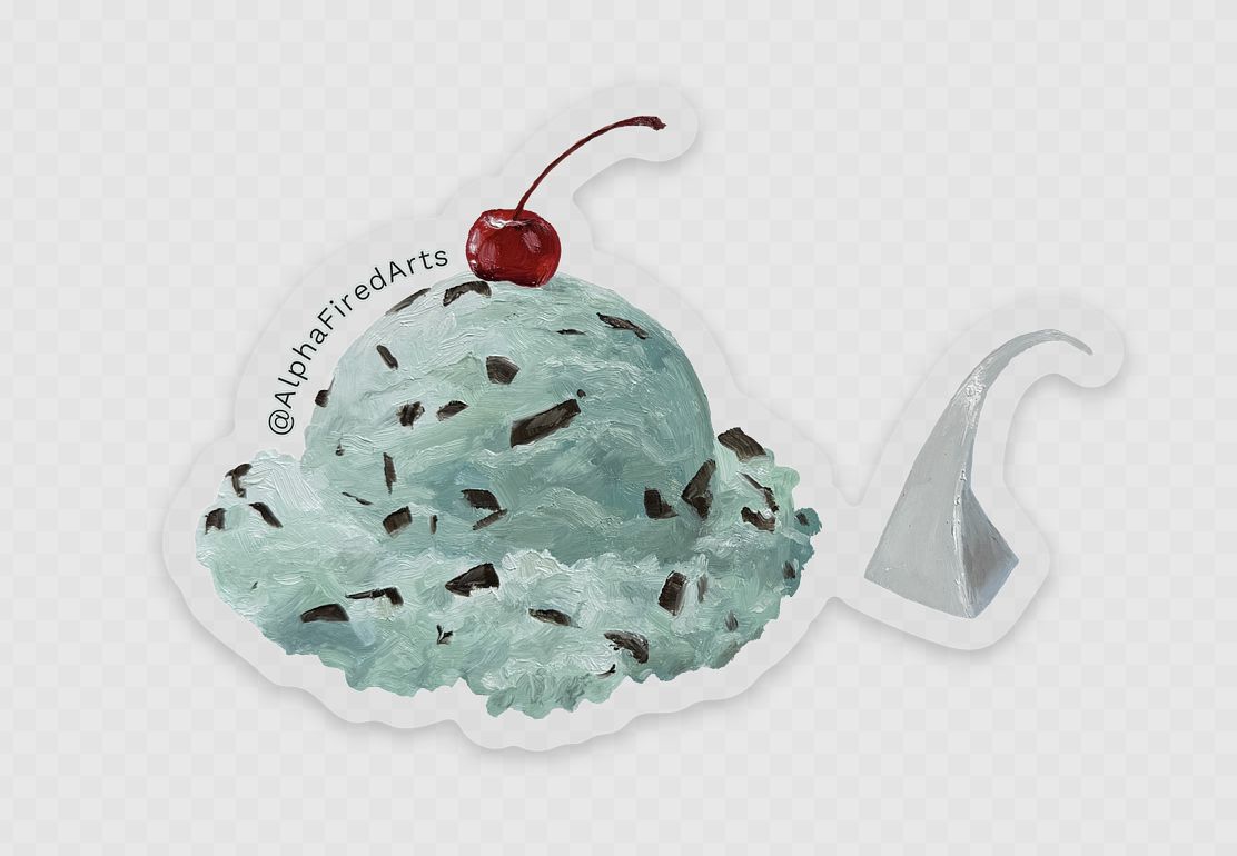 Ice Cream Cone -- Clear Sticker