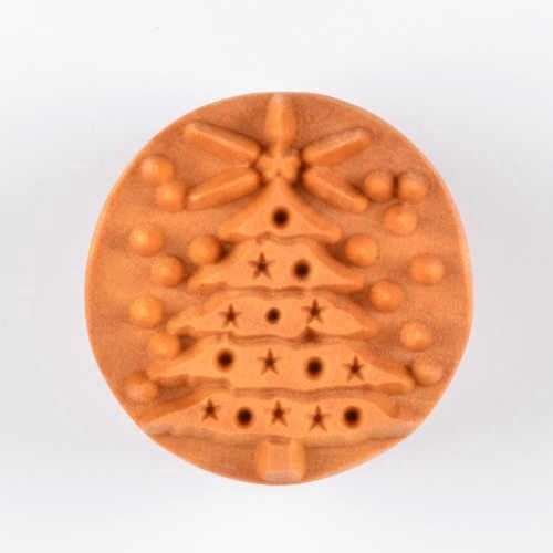 LARGE ROUND STAMP - CHRISTMAS TREE