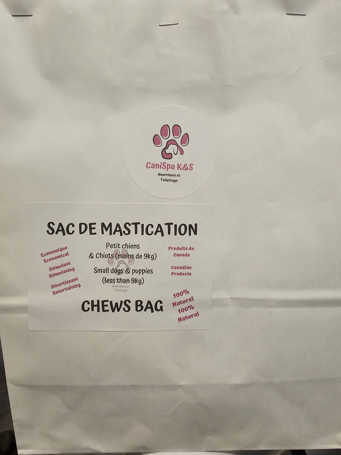 Sac de Mastication - Petit Chien &amp; Chiot
