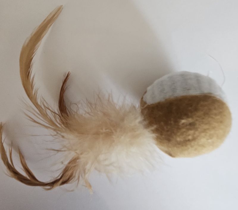 JOUET EN JARRE BALLE AVEC PLUMES