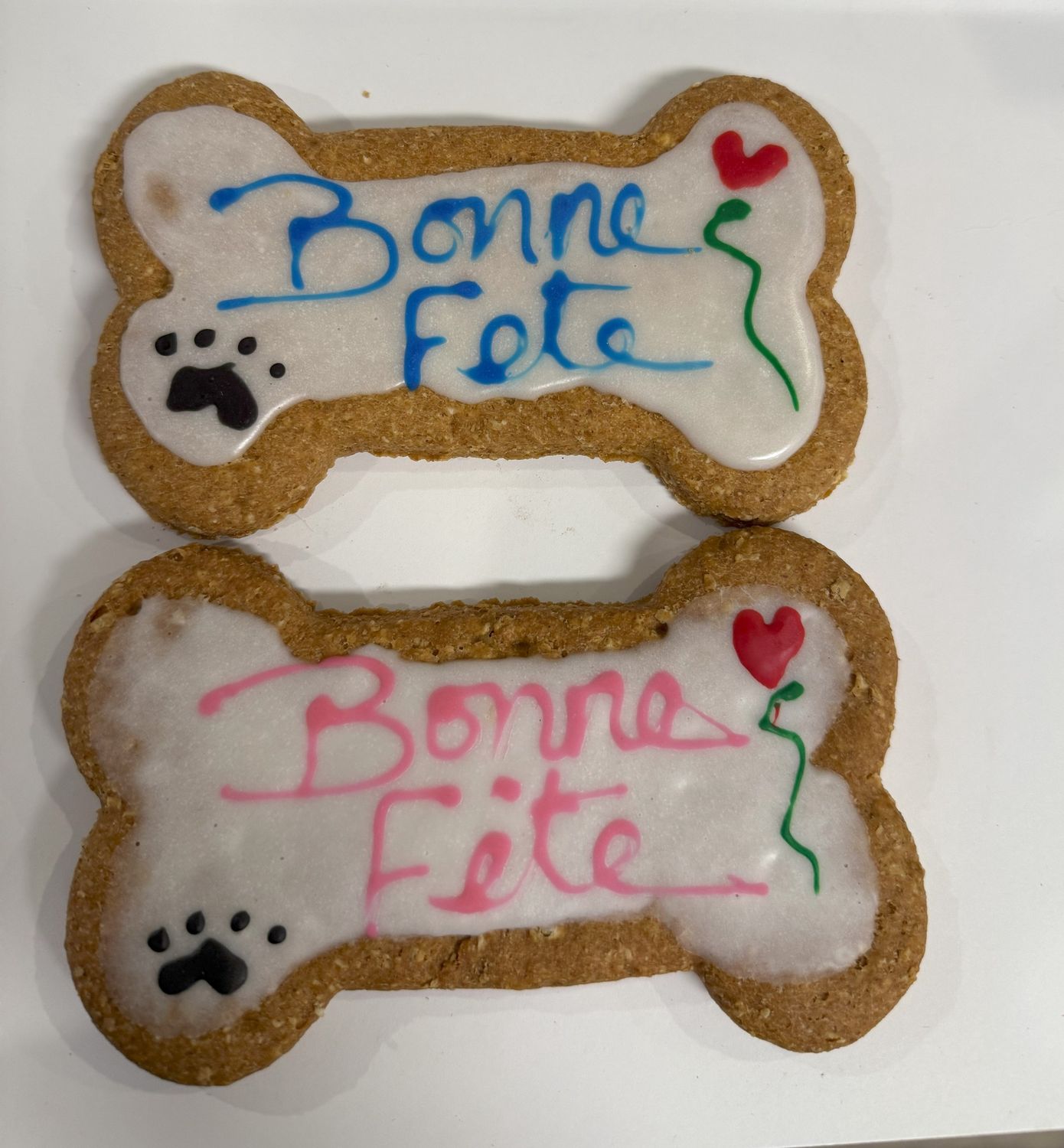 Biscuit &#39;Bonne Fête&#39;, Colour: Bleu