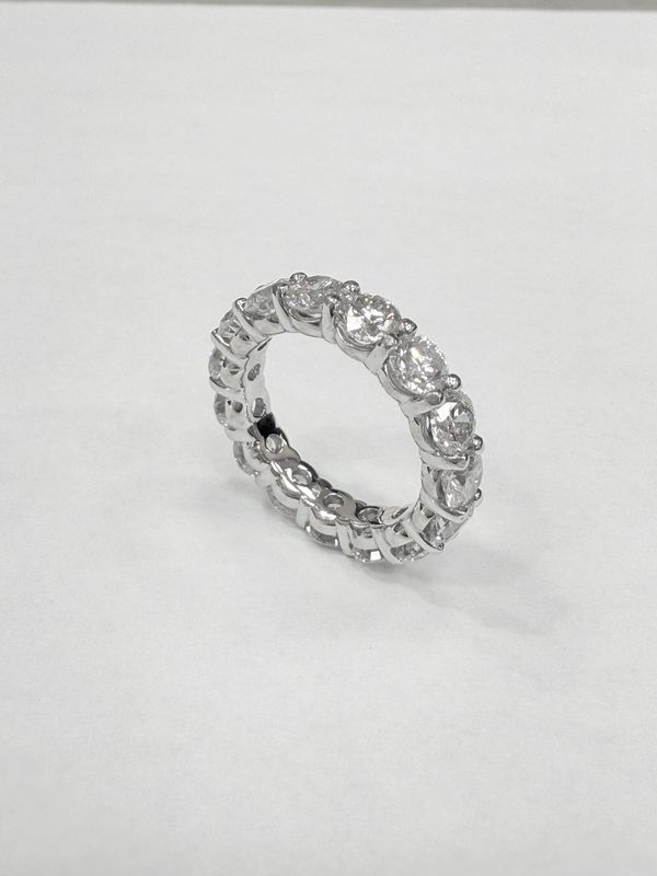 14K White Gold Eternity Ring with Diamonds