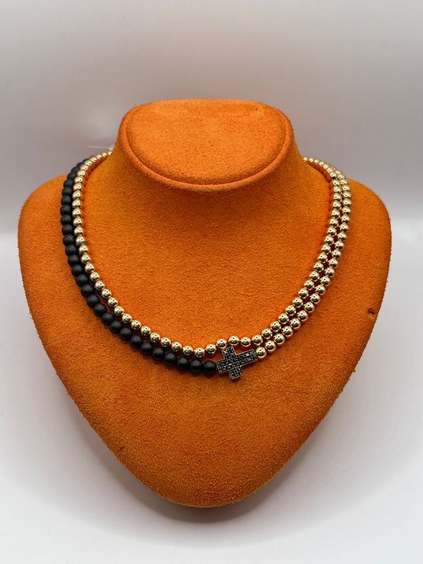 14K Rose Gold Men's Necklace with Diamonds