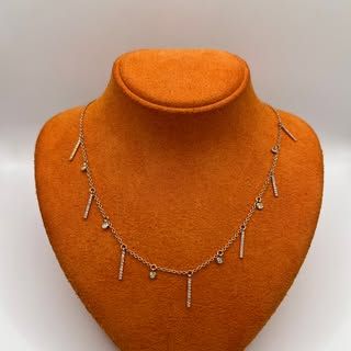 14K Rose Gold Necklace with Diamonds