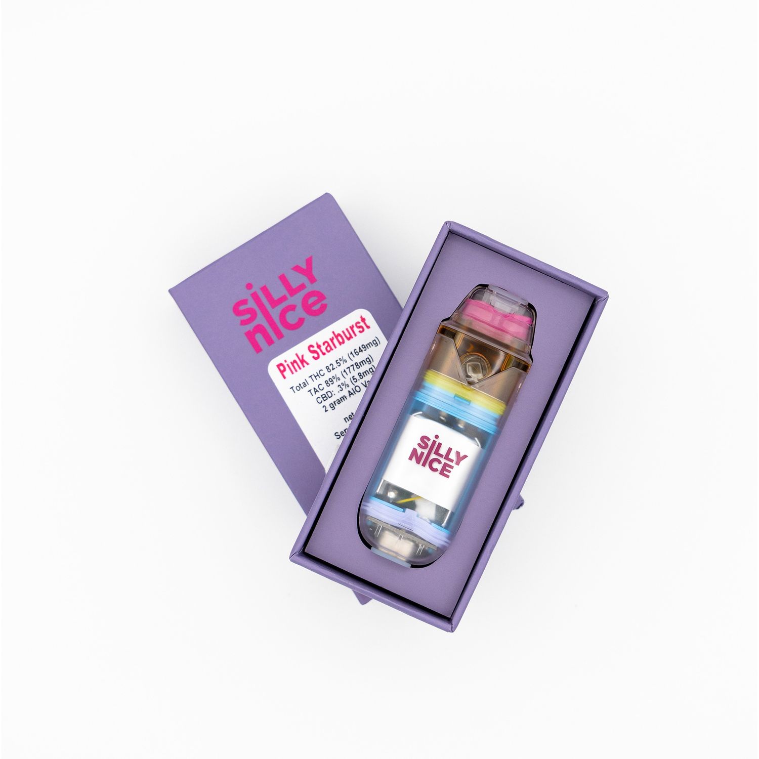 Silly Nice - Vape, Size: 2g, Strain: Sativa/Pink Starburst