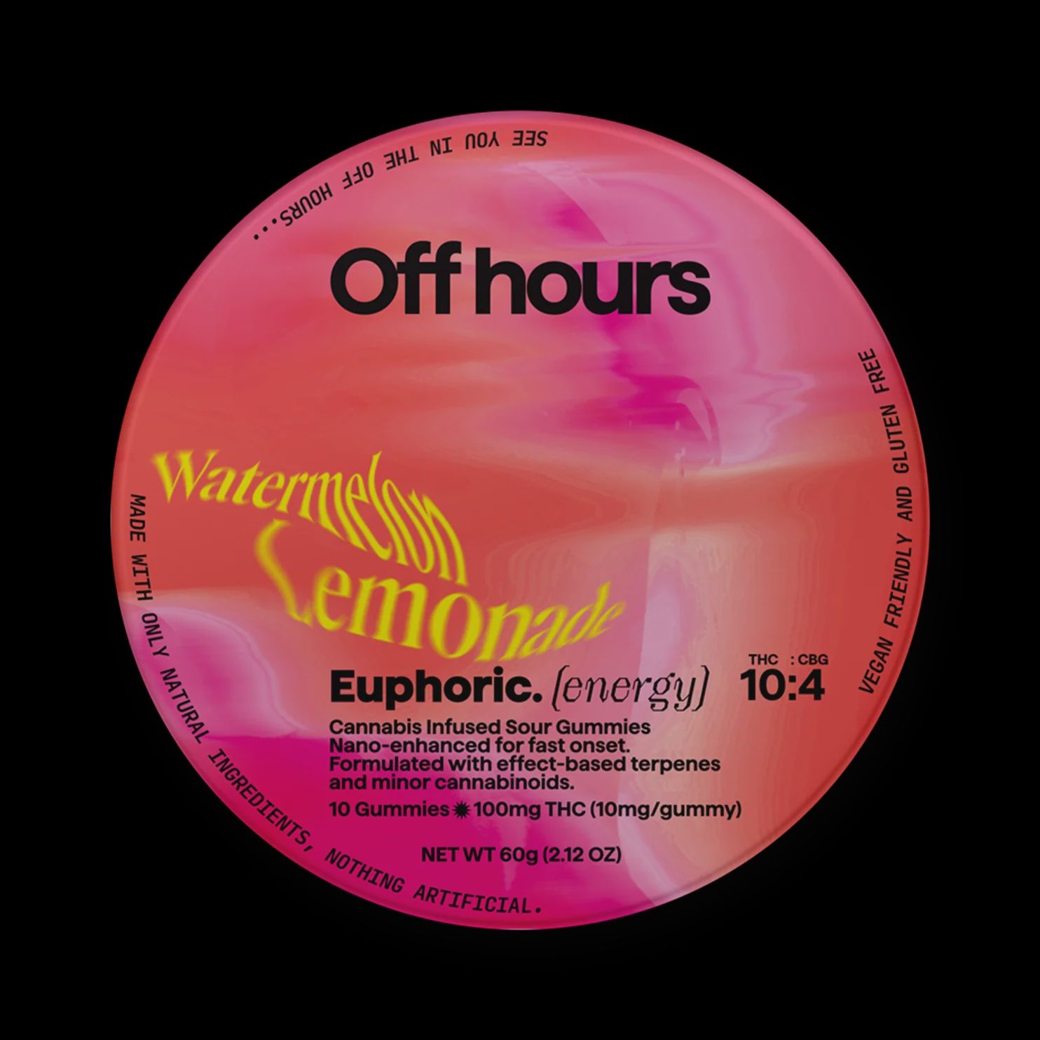 Off Hours - Gummy, Size: 10x10mg, Flavor: Euphoric Watermelon Lemonade