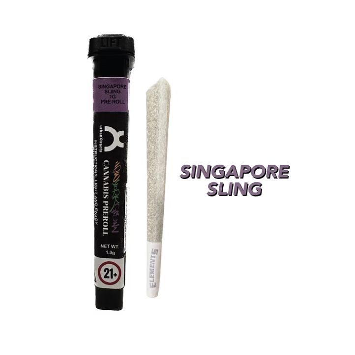 UrbanXtracts - Pre-Roll, Size: 1g, Strain: Sativa/Singapore Sling