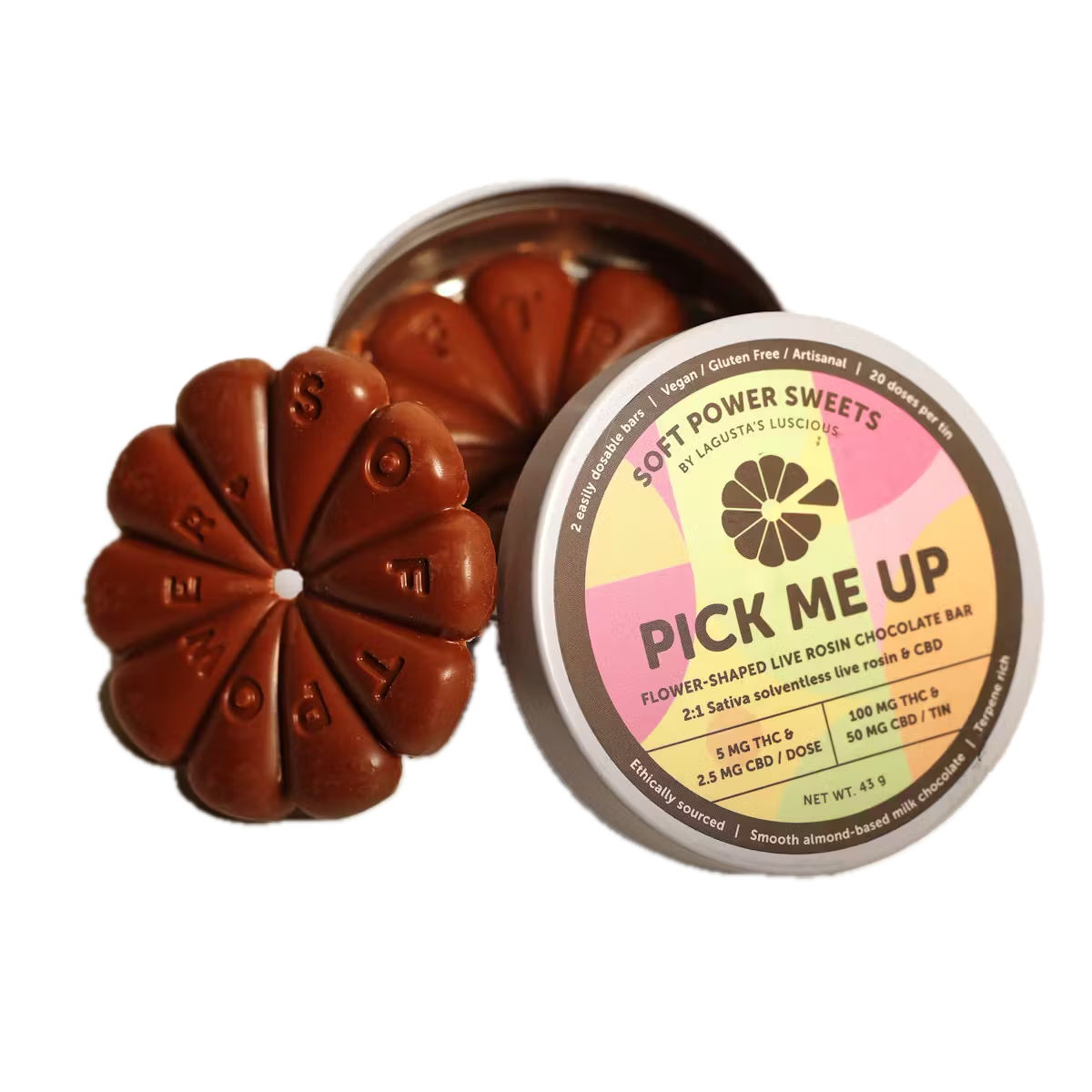 Soft Power Sweets - Chocolate, Size: 100mg, Flavor: Pick Me Up
