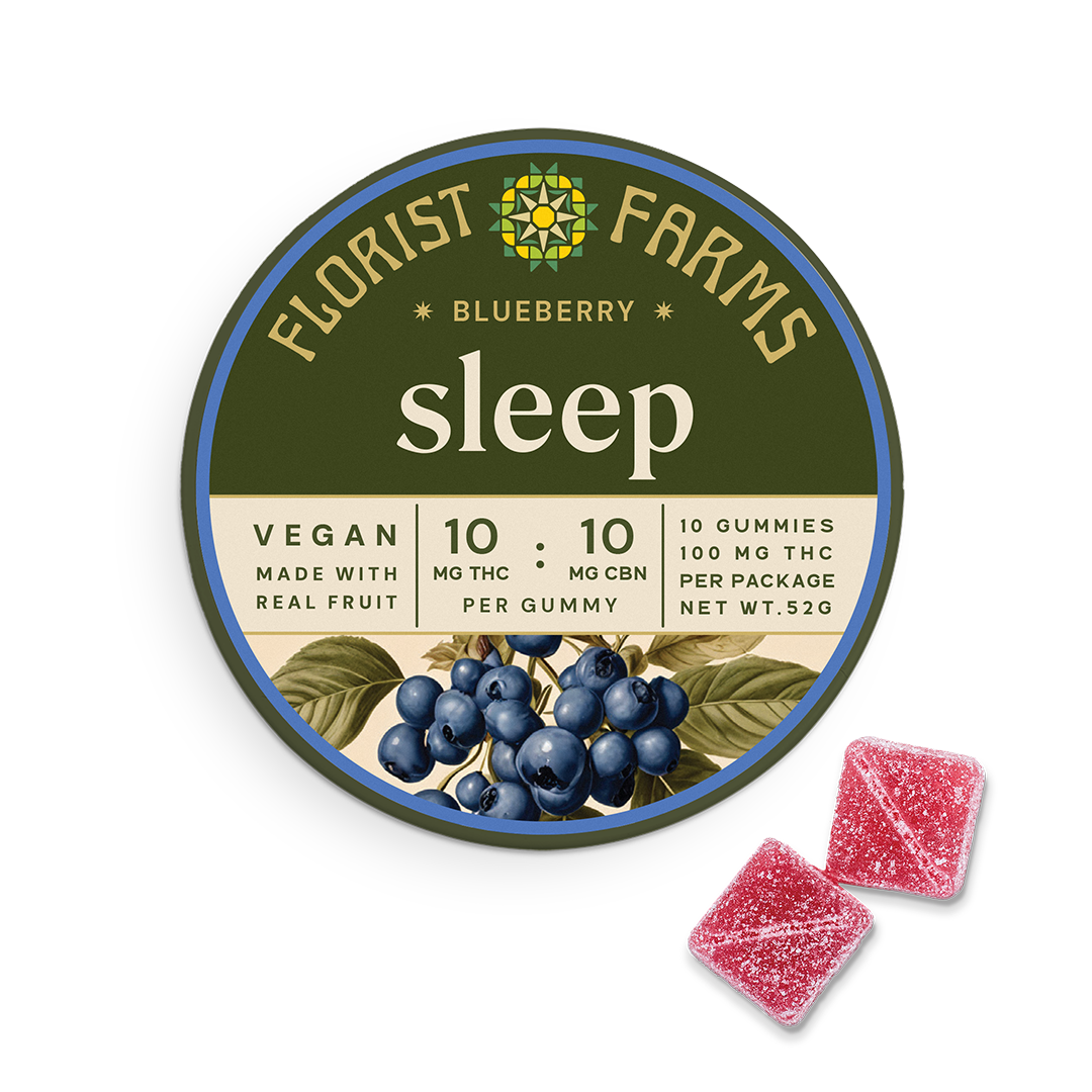 Florist Farms - Gummy, Flavor: Blueberry Sleep, Size: 10x10mg
