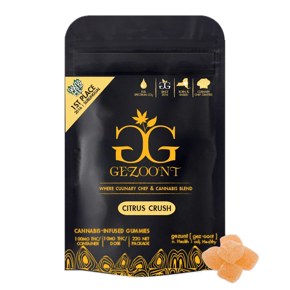 Gezoont Goodies - Gummy, Flavor: Citrus Crush, Size: 10x10mg