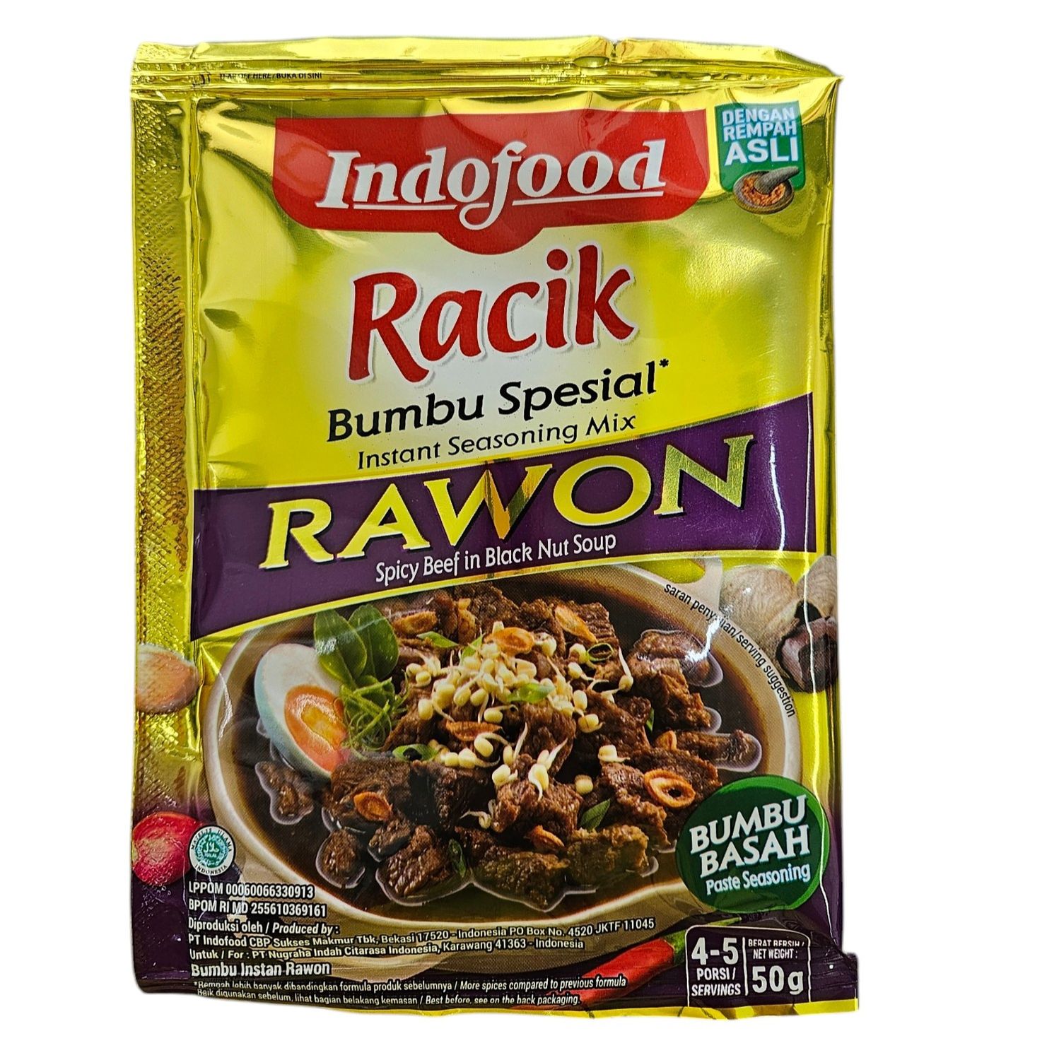 Indofood Rawon Beef in Black Nut Soup 50g