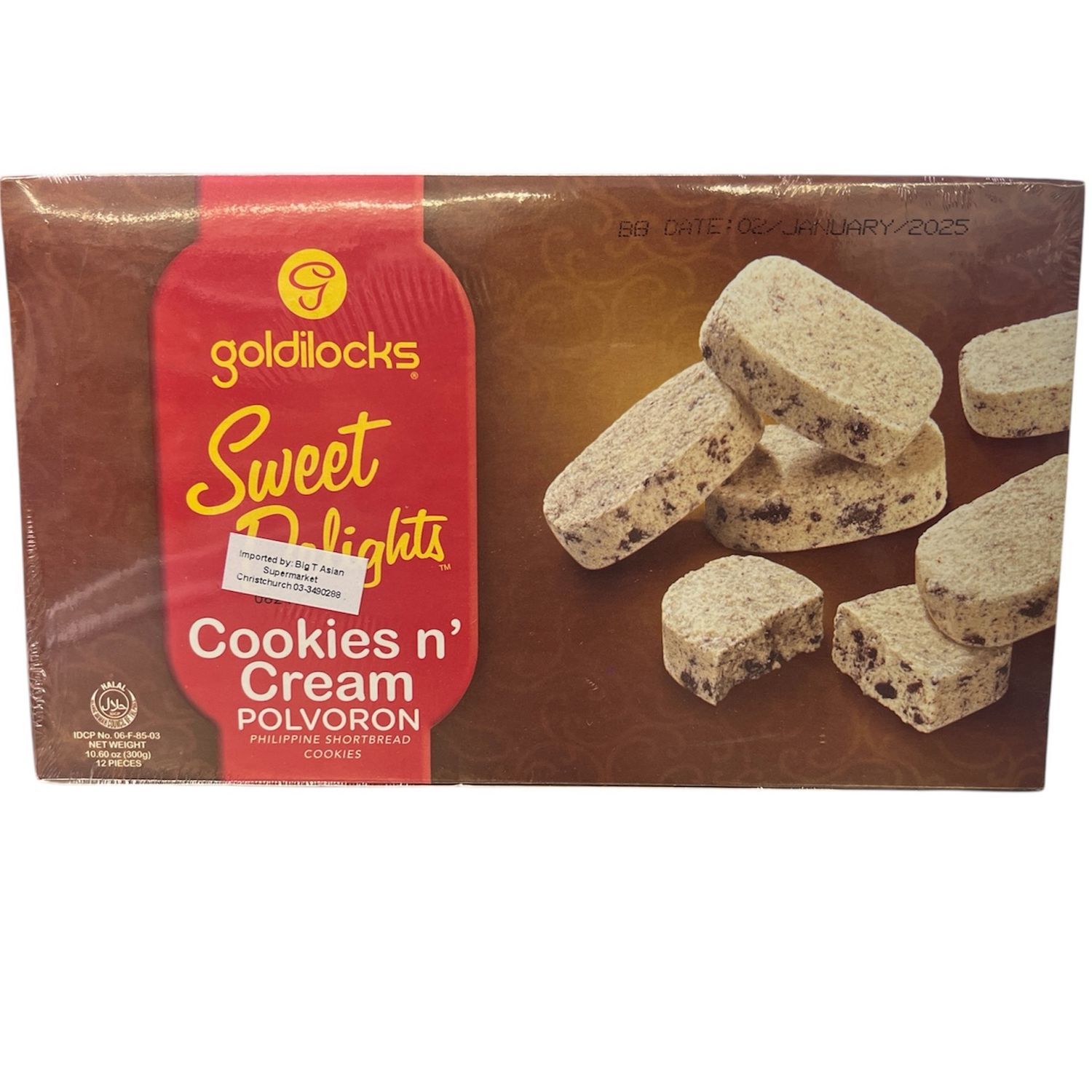 Goldilocks Polvoron 25gx12 Cookies &amp; Creams