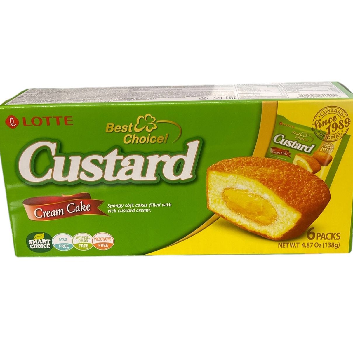 Lotte Custard Cake 6x23g (138g)